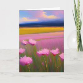 Hübsche rosa Blume Grußkarte Karte