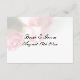 Hübsche Rosa Blume Hintergrund Hochzeit Begleitkarte