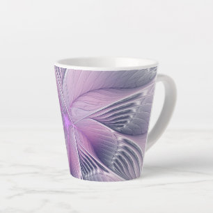 Hübsche rosa Blume Moderne Abstrakte Fraktal Kunst Milchtasse