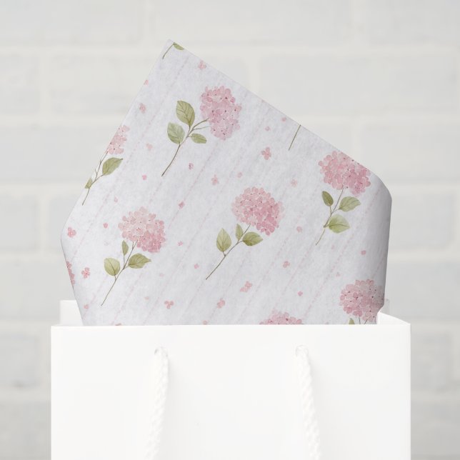 Hübsche rosa Blumen-Brautparty Seidenpapier (Geschenktüte)