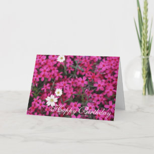 Hübsche rosa Blumen Happy Birthday-Karte Karte