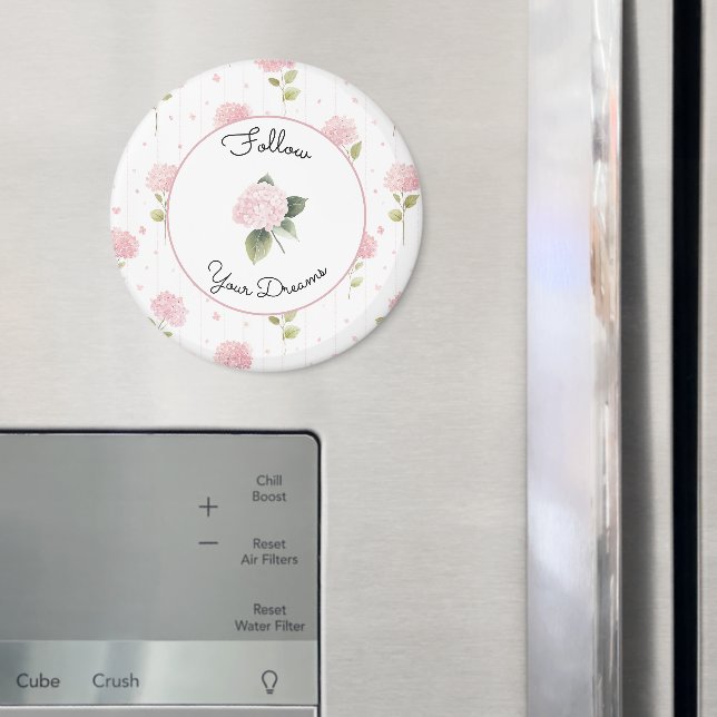 Hübsche rosa Blumen   Magnet (In Situ (Kühlschrank))