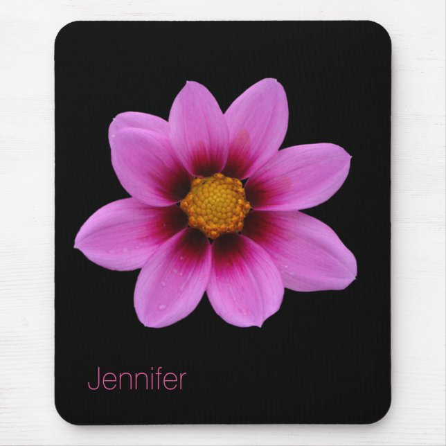 Hübsche rosa Blumen-Mausunterlage Mousepad (Vorne)