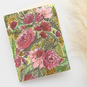 Hübsche rosa Blumen Notizkarte Karte