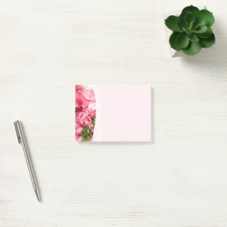 Hübsche rosa Blumen Post-It Notes Klebezettel