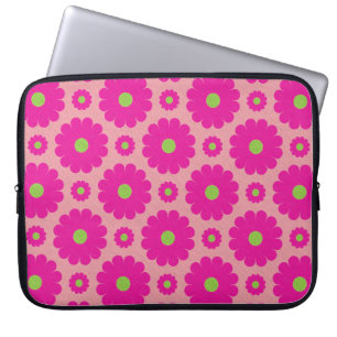 Hübsche rosa Blumenentwurfs-Laptophülse Laptopschutzhülle