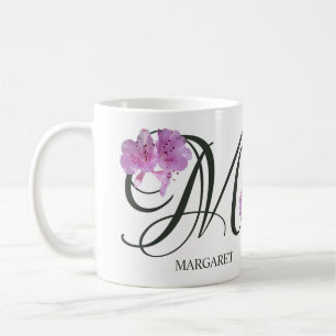 Hübsche Rosa-Blumenmädchen mit dem Namen Margaret Kaffeetasse
