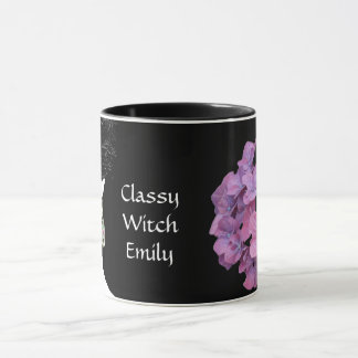 Hübsche rosa Blumenmode Mädchen Gesicht Damen Tass Tasse