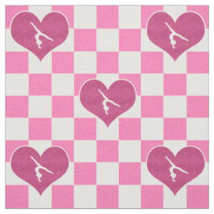 Hübsche rosa Checkered Gymnastik Stoff