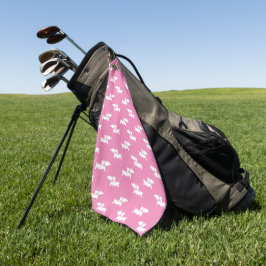 Hübsche rosa Dackel Mama Golfer-Geschenk Golfhandtuch