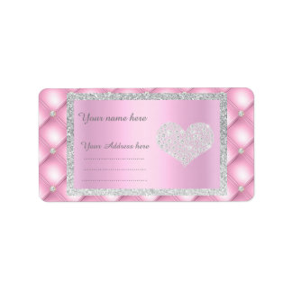 HÜBSCHE rosa Diamant-ADRESSE-ETIKETTEN DURCH IDODE Adressaufkleber