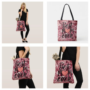 Hübsche rosa elegante beste Mutter aller Zeiten fl Tasche