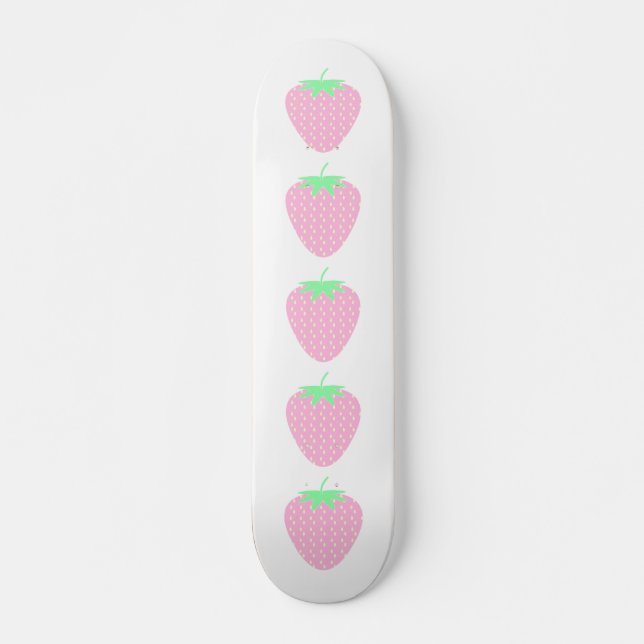 Hübsche rosa Erdbeere Skateboard (Vorne)