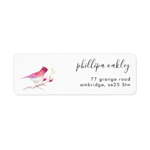Hübsche Rosa Farbe Bird Rückgabeadresse