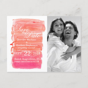 Hübsche rosa Farbe Save the Date Postkarten