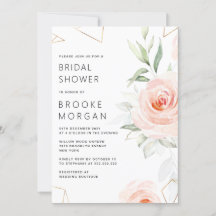 Hübsche rosa Farbtöne Geometrisches Brautparty