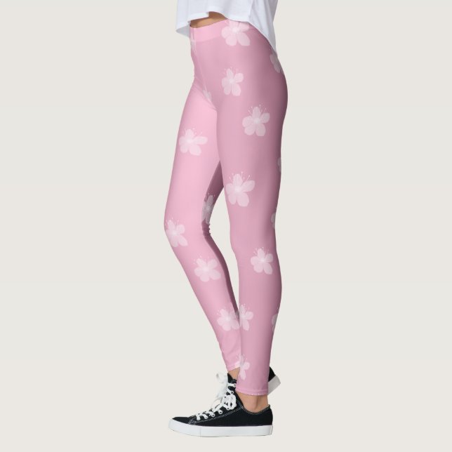 Hübsche Rosa-Flora-Leggings Leggings (Links)