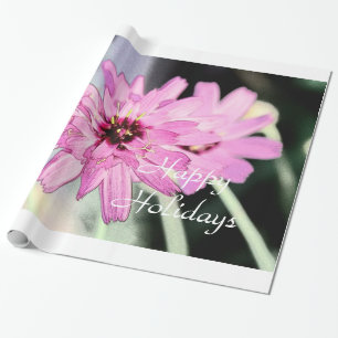 Hübsche rosa Gänseblümchen-Blume. Florale Foto-Kun Geschenkpapier