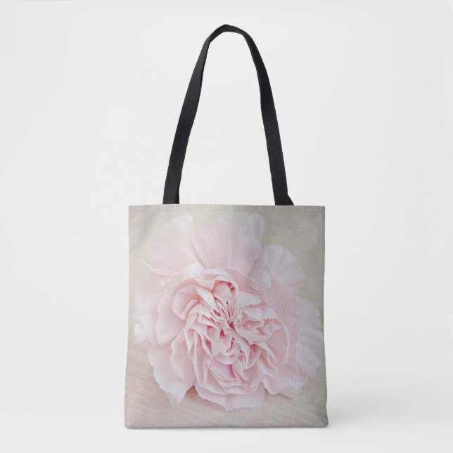 Hübsche rosa Gartennelke ganz vorbei - drucken Sie Tasche (Vorderseite)