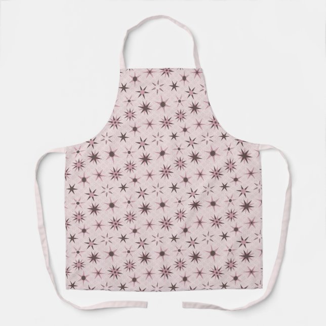Hübsche rosa Geo-Sterne - Muster.  Schürze (Vorderseite)