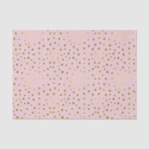 Hübsche rosa Goldfetti-Punkte Seidenpapier