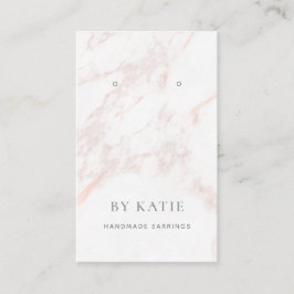 Hübsche rosa graue Marmorwurfkarte Visitenkarte