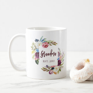 Hübsche rosa Großmutter Boho Blumen-  Kaffeetasse
