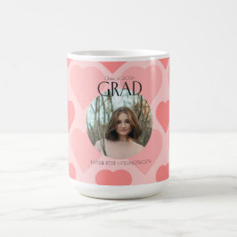 Hübsche rosa Herzen Abschlussfeier Kaffeetasse