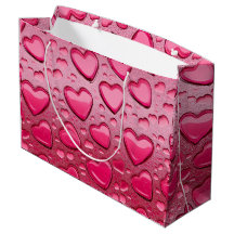 Hübsche rosa, herzenförmige Wassertropfen - Gesche