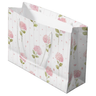 Hübsche rosa Hortensienblüten Brautparty Große Geschenktüte