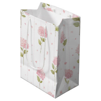 Hübsche rosa Hortensienblüten Brautparty Mittlere Geschenktüte