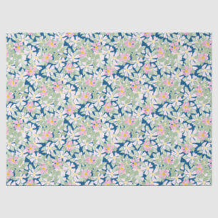 Hübsche, rosa Hundehunde-Rose auf dem Deep Blue Ti Seidenpapier