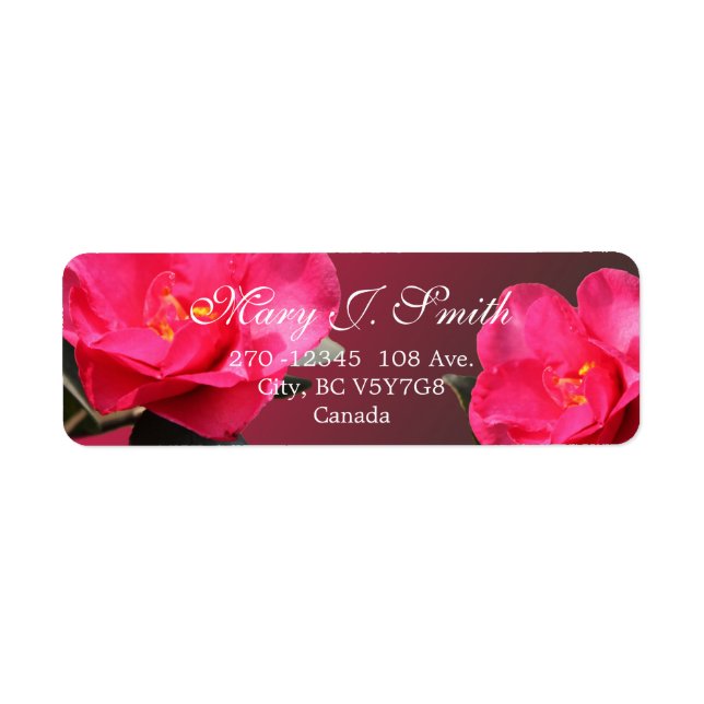 Hübsche rosa Kamelien-Blume personalisieren (Vorne)