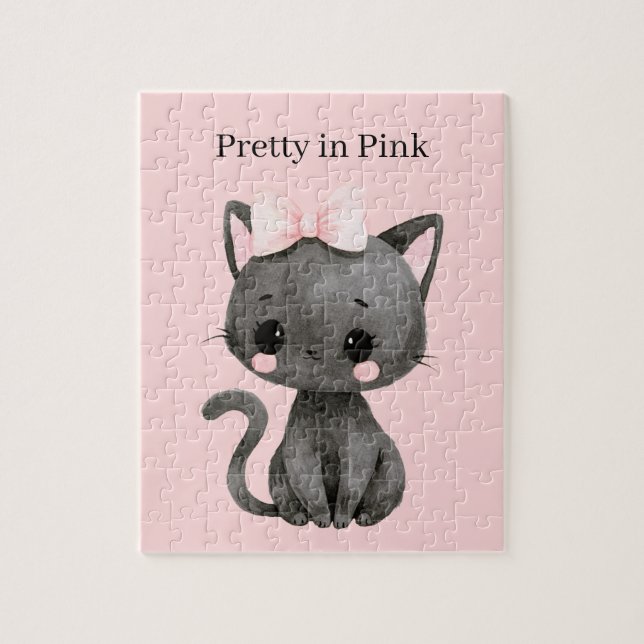 Hübsche rosa Katze (Vertikal)