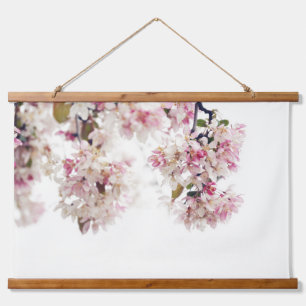 Hübsche Rosa Kirschblossom Blume Wandteppich Mit Holzrahmen