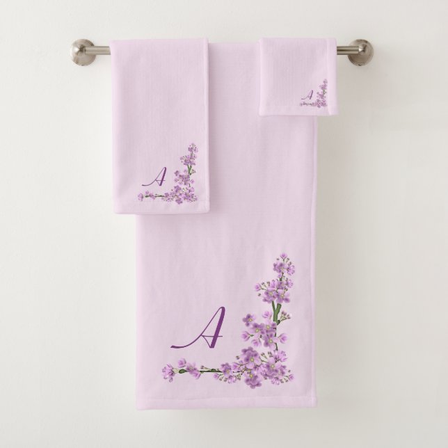 Hübsche rosa Kirschblüten Badhandtuch Set (Insitu)