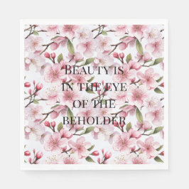 Hübsche rosa Kirschblüten Hochzeitsdusche Serviette