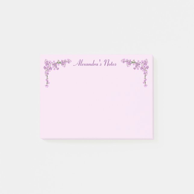 Hübsche rosa Kirschblüten Post-it Klebezettel (Vorderseite)