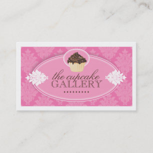 Hübsche rosa Kuchen-Geschäfts-Karte Visitenkarte