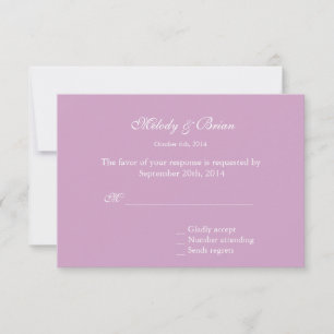 hübsche rosa Magnolienblüten-RSVP-Karten Hochzeit RSVP Karte