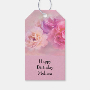 Hübsche rosa Nelken Stilvolle Fotografie Geburtsta Geschenkanhänger
