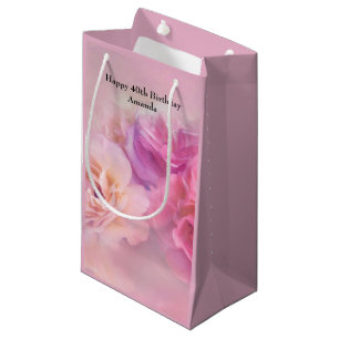 Hübsche rosa Nelken Stilvolle Fotografie Geburtsta Kleine Geschenktüte