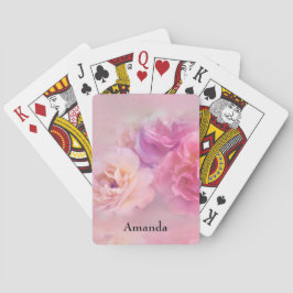 Hübsche rosa Nelken Stilvolle Fotografie Spielkarten