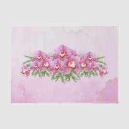 Hübsche Rosa Orchideen Seidenpapier