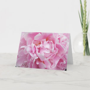 Hübsche rosa Pfingstrosen-Anmerkungs-Karte Karte