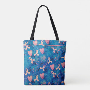 Hübsche, rosa Ribbons und rosa Herzklopfen Tasche
