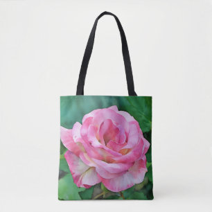 Hübsche Rosa Rose im Garten Tasche