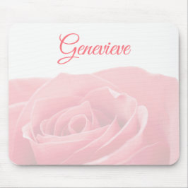 Hübsche rosa Rose personalisiert mit Mousepad