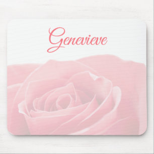 Hübsche rosa Rose personalisiert mit Mousepad