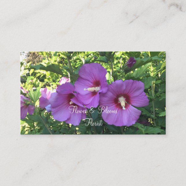 Hübsche Rosa Rose von Sharon/Hibiskus Personalisie Visitenkarte (Vorderseite)
